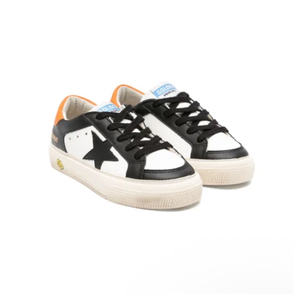 Golden Goose Black and White Retro Sneakers